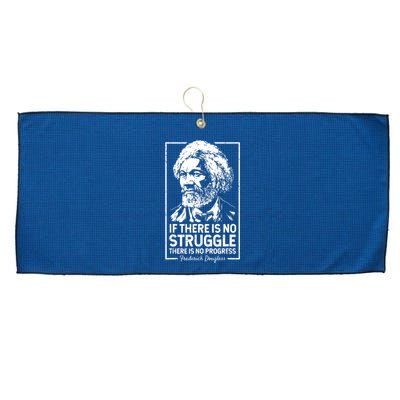 Quotes If There Is No Struggle There Is No Progress Large Microfiber Waffle Golf Towel