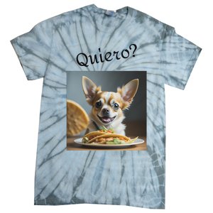 Quiero! I Want Taco! Funny Retro Chihuahua Tie-Dye T-Shirt