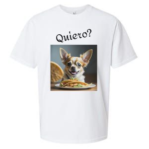 Quiero! I Want Taco! Funny Retro Chihuahua Sueded Cloud Jersey T-Shirt