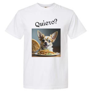 Quiero! I Want Taco! Funny Retro Chihuahua Garment-Dyed Heavyweight T-Shirt