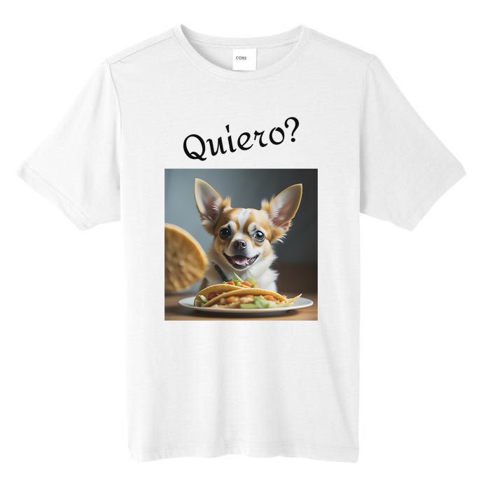 Quiero! I Want Taco! Funny Retro Chihuahua Tall Fusion ChromaSoft Performance T-Shirt