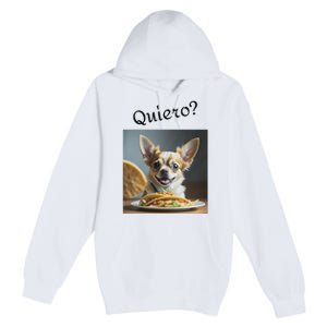 Quiero! I Want Taco! Funny Retro Chihuahua Premium Pullover Hoodie