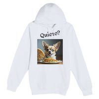 Quiero! I Want Taco! Funny Retro Chihuahua Premium Pullover Hoodie