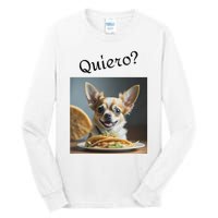 Quiero! I Want Taco! Funny Retro Chihuahua Tall Long Sleeve T-Shirt