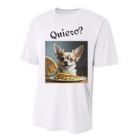 Quiero! I Want Taco! Funny Retro Chihuahua Performance Sprint T-Shirt