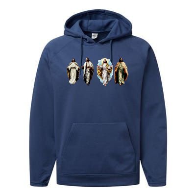 Quad Jesus Art Performance Fleece Hoodie