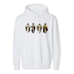 Quad Jesus Art Garment-Dyed Fleece Hoodie