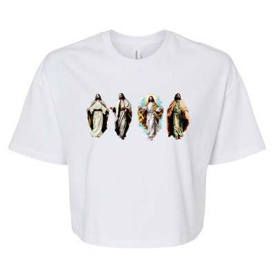 Quad Jesus Art Bella+Canvas Jersey Crop Tee