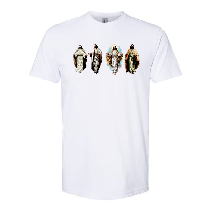 Quad Jesus Art Softstyle® CVC T-Shirt