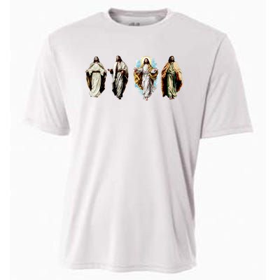 Quad Jesus Art Cooling Performance Crew T-Shirt