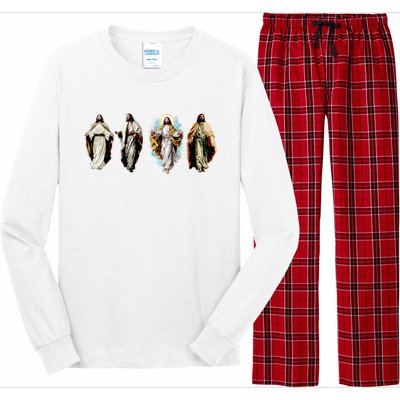 Quad Jesus Art Long Sleeve Pajama Set