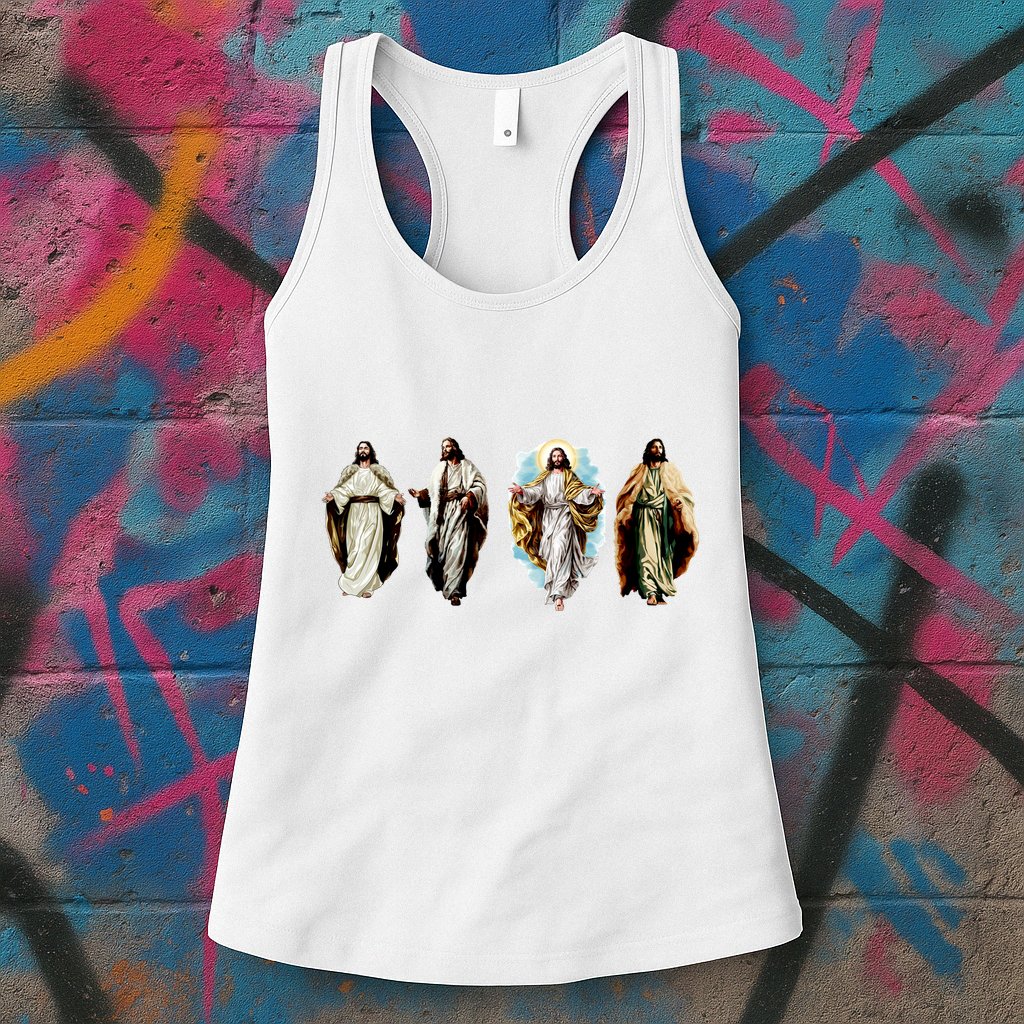 Quad Jesus Art Womens Tank Top