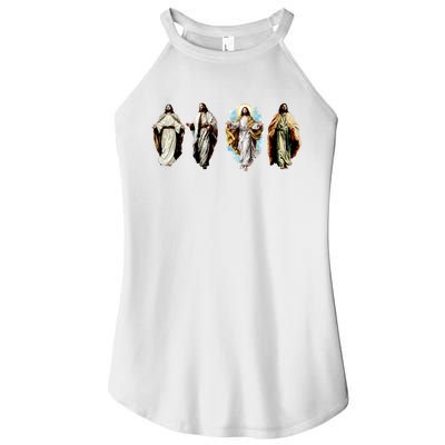 Quad Jesus Art Women’s Perfect Tri Rocker Tank