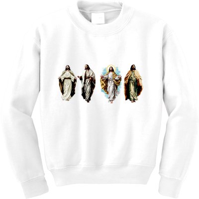 Quad Jesus Art Kids Sweatshirt