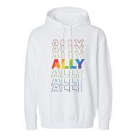 Queer Joy Is Resistance Lgbt Lgbtq Pride Month Garment-Dyed Fleece Hoodie