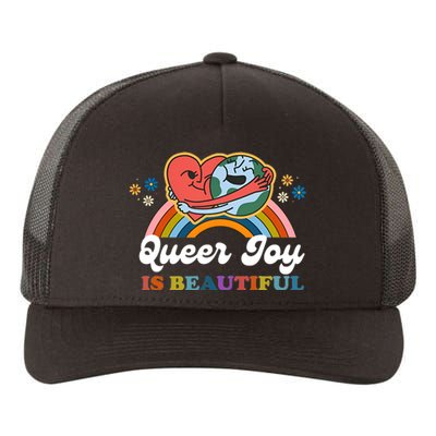 Queer Joy Is Beautiful Rainbow Pride Month Lesbian Bisexual Gay Yupoong Adult 5-Panel Trucker Hat