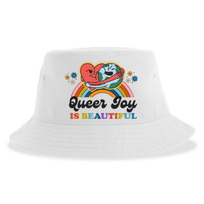 Queer Joy Is Beautiful Rainbow Pride Month Lesbian Sustainable Bucket Hat