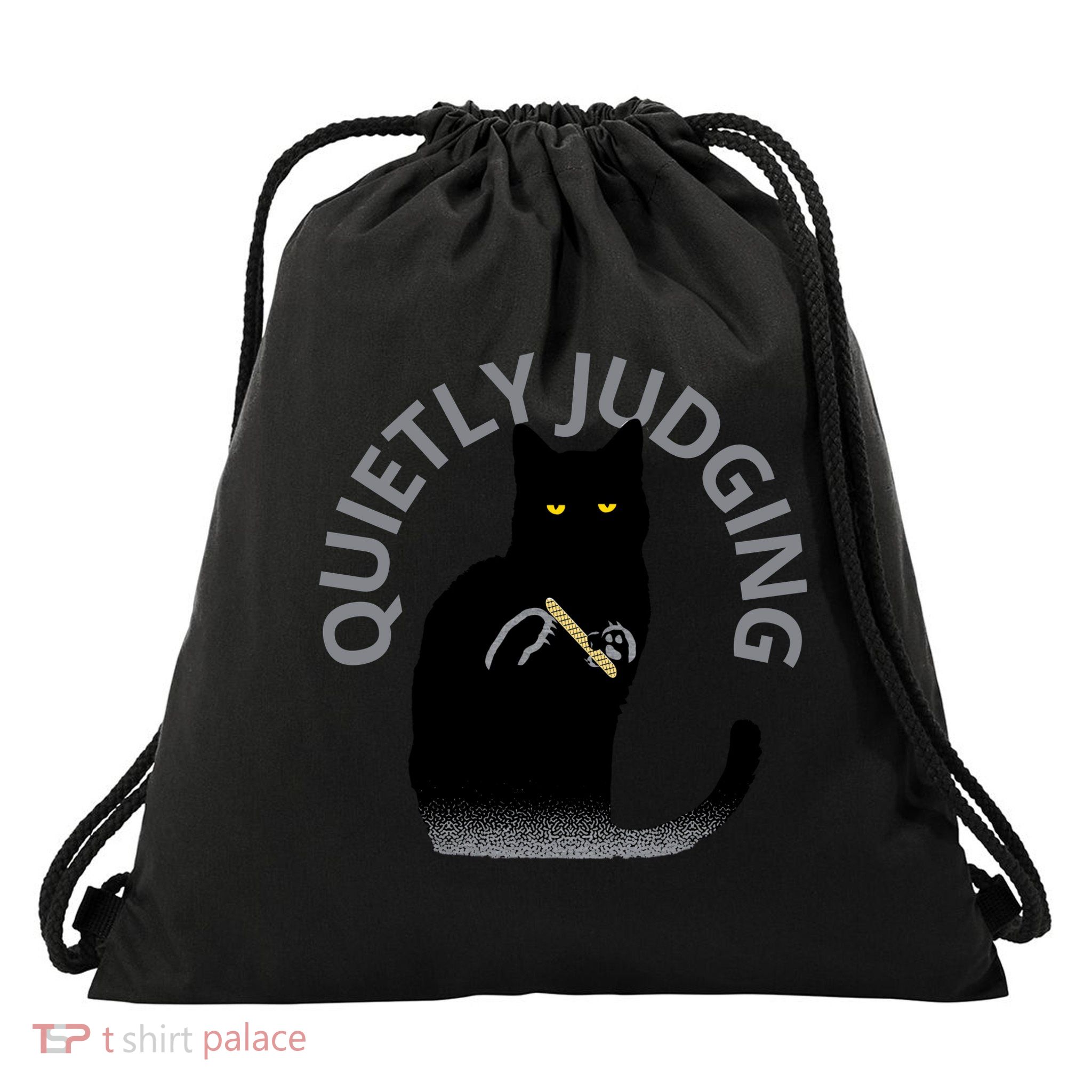 QUIETLY JUDGING LIMITED EDITION Drawstring Bag
