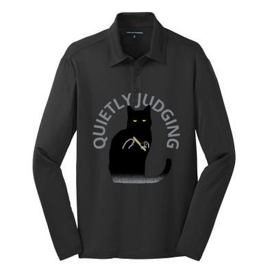 QUIETLY JUDGING LIMITED EDITION Silk Touch Performance Long Sleeve Polo