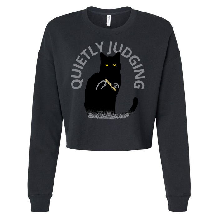 QUIETLY JUDGING LIMITED EDITION Cropped Pullover Crew