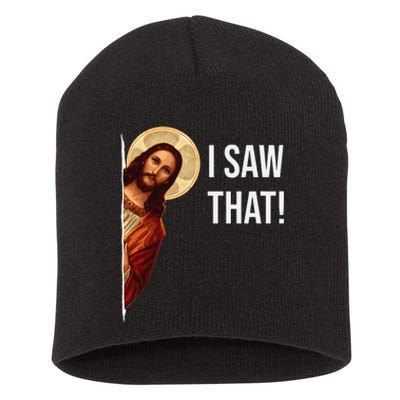 Quote Jesus Meme I Saw That Christian Short Acrylic Beanie