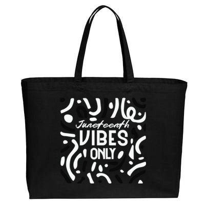 Quote Junenth Vibes Only Cool Gift Cotton Canvas Jumbo Tote