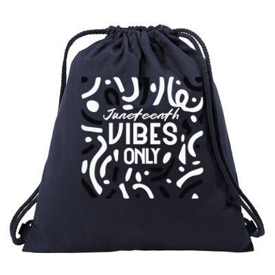 Quote Junenth Vibes Only Cool Gift Drawstring Bag