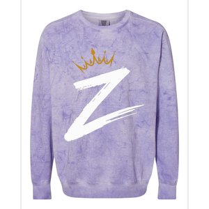 Queen King Letter Z Favorite Letter With Crown Alphabet Colorblast Crewneck Sweatshirt