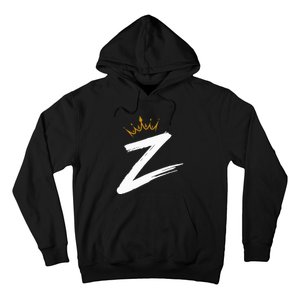 Queen King Letter Z Favorite Letter With Crown Alphabet Hoodie