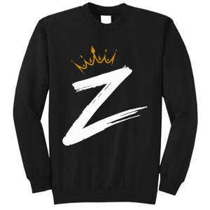 Queen King Letter Z Favorite Letter With Crown Alphabet Sweatshirt