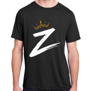 Queen King Letter Z Favorite Letter With Crown Alphabet Adult ChromaSoft Performance T-Shirt