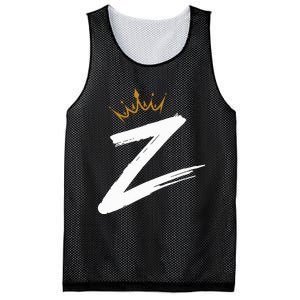 Queen King Letter Z Favorite Letter With Crown Alphabet Mesh Reversible Basketball Jersey Tank