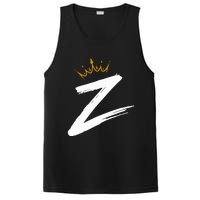 Queen King Letter Z Favorite Letter With Crown Alphabet PosiCharge Competitor Tank