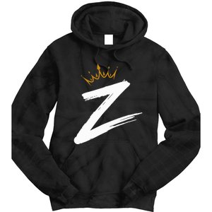 Queen King Letter Z Favorite Letter With Crown Alphabet Tie Dye Hoodie