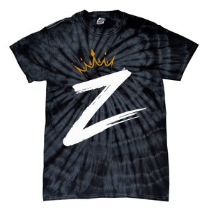 Queen King Letter Z Favorite Letter With Crown Alphabet Tie-Dye T-Shirt