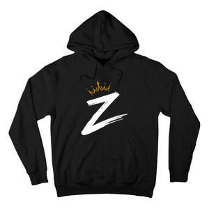 Queen King Letter Z Favorite Letter With Crown Alphabet Tall Hoodie