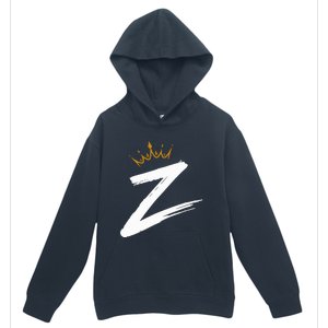 Queen King Letter Z Favorite Letter With Crown Alphabet Urban Pullover Hoodie