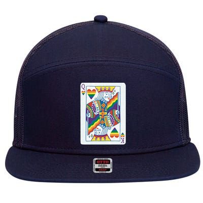 Queer King Queen 7 Panel Mesh Trucker Snapback Hat