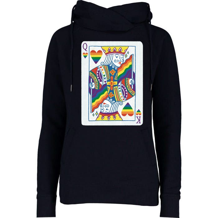 Queer King Queen Womens Funnel Neck Pullover Hood