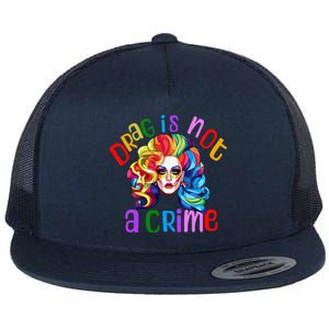 Queen LGBTQ Drag Is Not A Crime Fabulous Flat Bill Trucker Hat