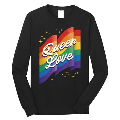 Queen Love LGBTQ Flag Long Sleeve Shirt