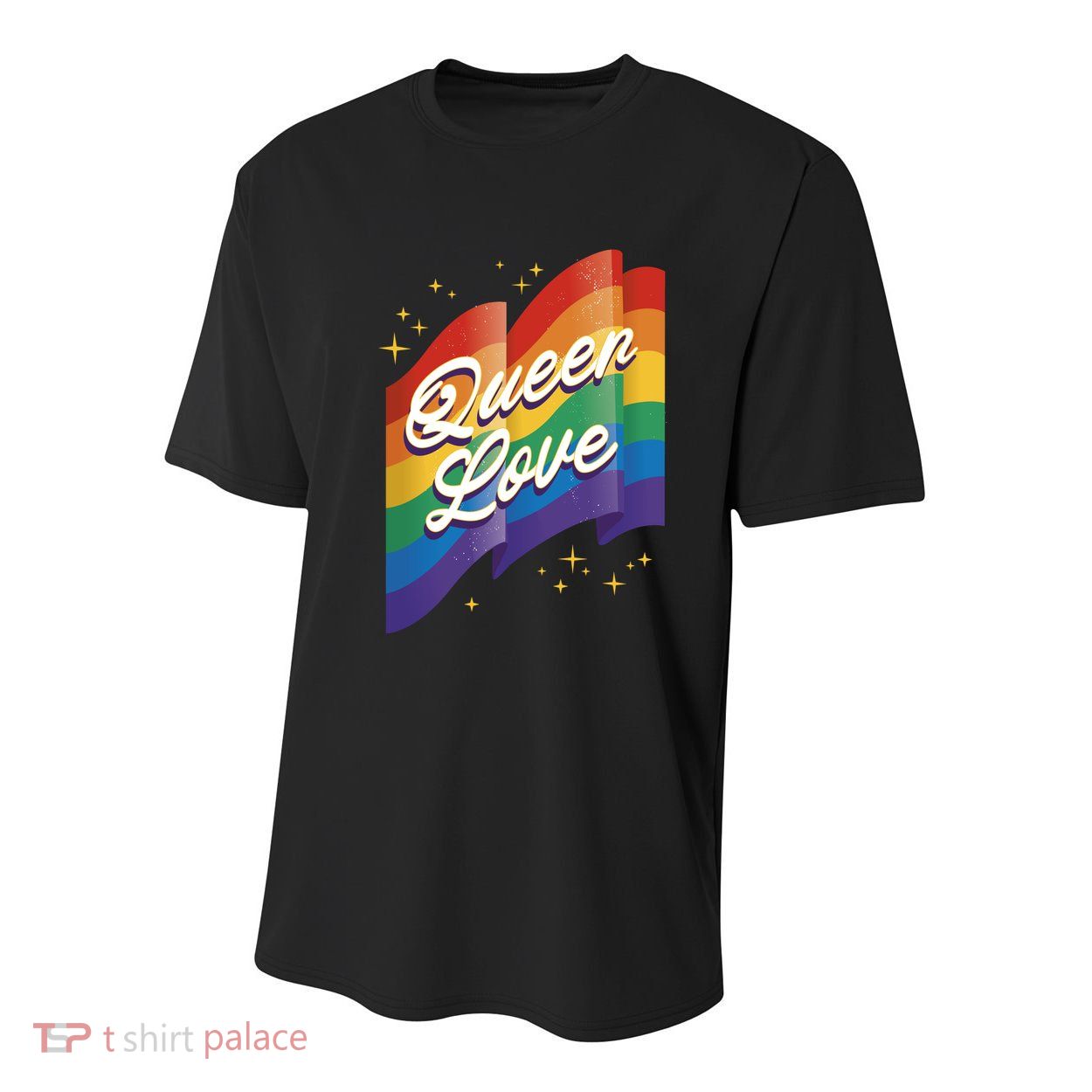 Queen Love LGBTQ Flag Youth Performance Sprint T-Shirt
