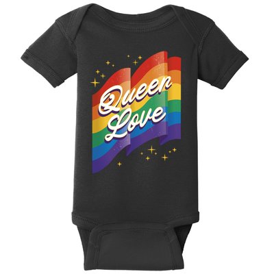 Queen Love LGBTQ Flag Baby Bodysuit