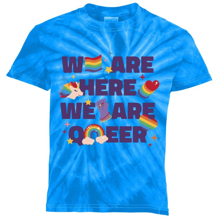 Queer Lgbt Support Pride Gift Kids Tie-Dye T-Shirt