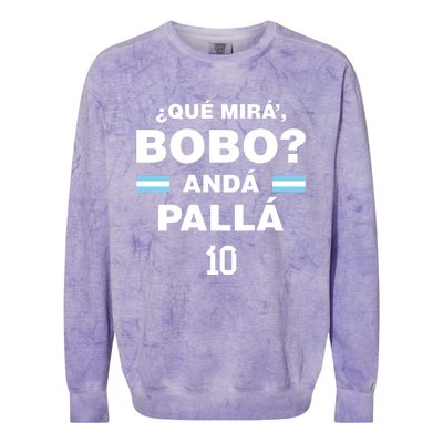 Que Mira´Bobo Argentina 10 Colorblast Crewneck Sweatshirt