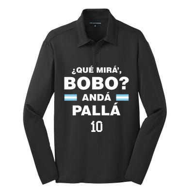 Que Mira´Bobo Argentina 10 Silk Touch Performance Long Sleeve Polo