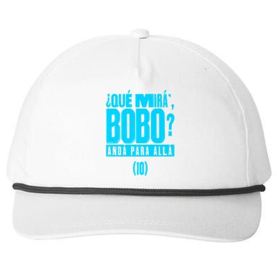 Que Mira´Bobo Argentina 10 Funny Meme Snapback Five-Panel Rope Hat