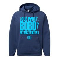 Que Mira´Bobo Argentina 10 Funny Meme Performance Fleece Hoodie