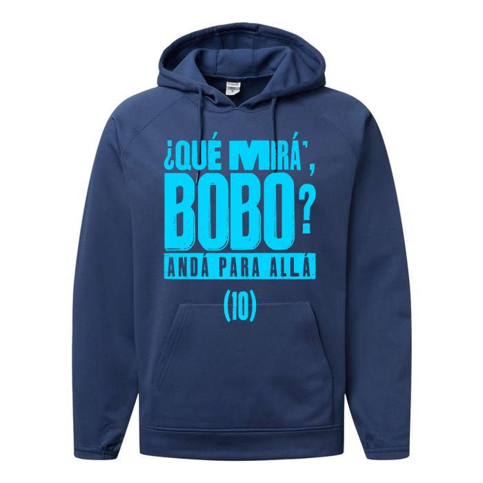 Que Mira´Bobo Argentina 10 Funny Meme Performance Fleece Hoodie