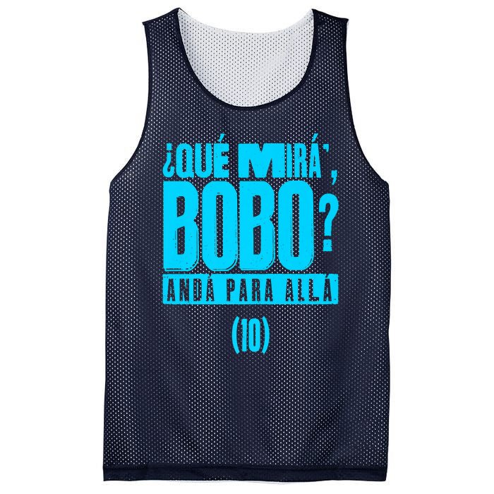 Que Mira´Bobo Argentina 10 Funny Meme Mesh Reversible Basketball Jersey Tank